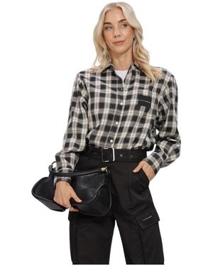 Haute L'Amitié Blouses Early Haute Check Shirt - Zwart