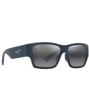 Maui Jim Rechteckige Polarisierte Sonnenbrille Kaolu Blau