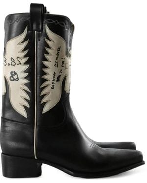 Enfants Riches Deprimes Cowboy & Biker Boots - Black