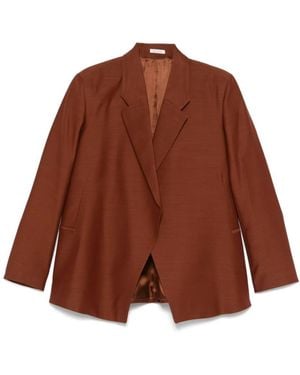 BITE STUDIOS Rostbraune wollseidenblazerjacke