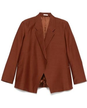 BITE STUDIOS Rostbraune wollseidenblazerjacke
