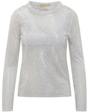 Michael Kors Long Sleeve Tops - Grey