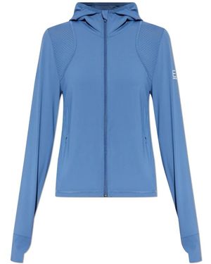 EA7 Hoodies & Sweatvesten ,Blauw ,Leer Dynamic Athlete Hooded Sweatshirt