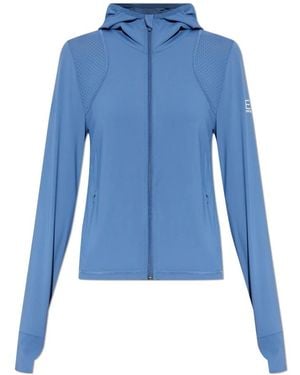 EA7 Hoodies & Sweatvesten ,Blauw ,Leer Dynamic Athlete Hooded Sweatshirt