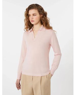 Weekend by Maxmara Kaschmir Und Gekämmte Wolle Gestricktes Polo - Pink