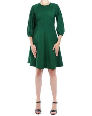Weekend Grünes Kurzes Kleid Mit Quadratischem Ausschnitt