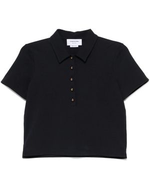 Thom Browne Polo Sweater Met 4-Bar - Zwart
