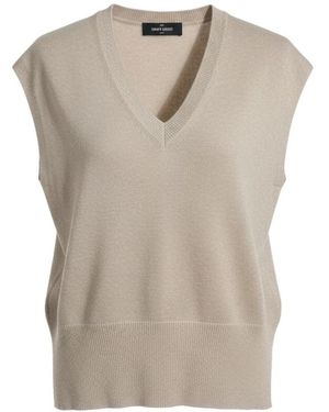 Gran Sasso V-Neck Knitwear - Natural
