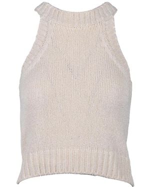 Wild Cashmere Round-Neck Knitwear - Bianco
