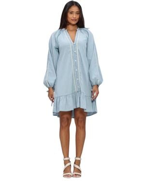 Notre-v Kleedjes ,Blauw ,Nv-Herlinda Shirt Dress