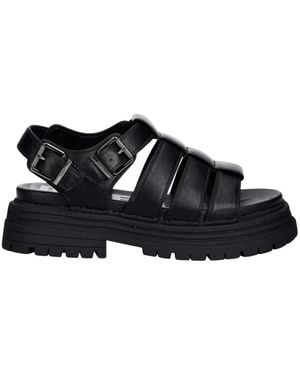 Buffalo Lennox Fisher Flache Sandale - Schwarz