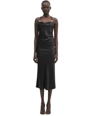 Marine Serre Satin Slip - Schwarz