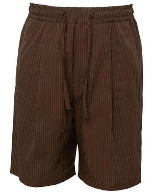 Low Brand Tokyo Gestreept Shorts - Bruin