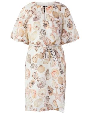 Marc Cain Kleedjes ,Wit ,Ac 21.48 W51 Korte Jurk - Naturel