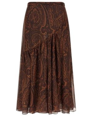 Etro Rokken ,Veelkleurig ,Rokken - Bruin