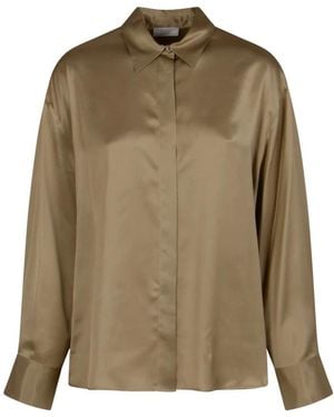 Peserico Overhemden ,Bruin ,Shirts - Groen