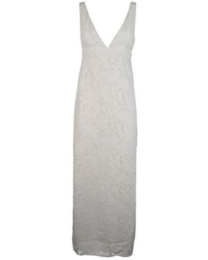 Michael Kors Kleedjes ,Wit ,Polyester Corded Floral Lace Maxi Jurk