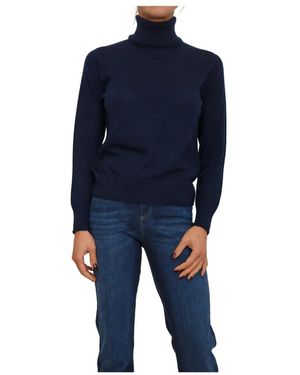 Nenette Maglia Collo Alto Lana Merino - Blau