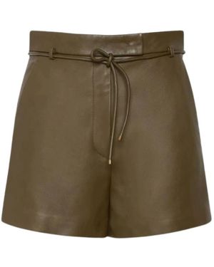 Max Mara Korte Broeken ,Bruin ,Short Shorts - Groen