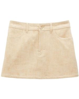 Filippa K Rokken ,Geel ,Korte Gestructureerde Rok - Naturel