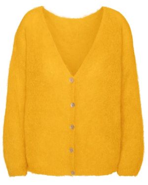 American Dreams Truien & Vesten ,Geel ,Wol Cornelia Ls Cardigan