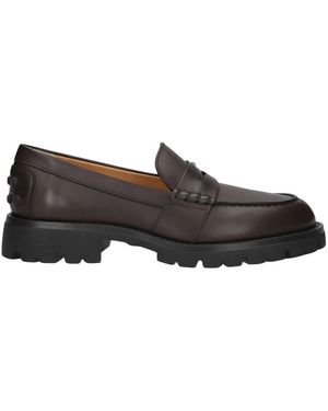 Tod's Schoenen ,Bruin ,Leer Gomma 31M Mocassino Lettering
