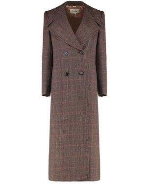 Chloé Double-Breasted Coats - Brown