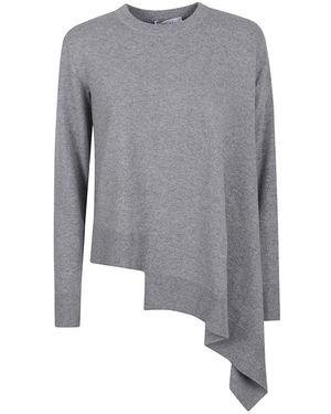 McQueen Truien & Vesten ,Grijs ,Kasjmier Asymmet Crwnk Jumper