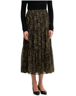 Michael Kors Paisley Midi Rok - Zwart