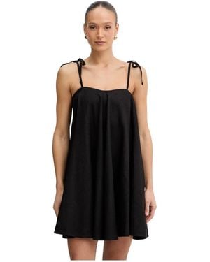 Twinset Jurk Met Strikbandjes - Zwart