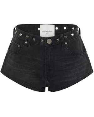 One Teaspoon Denim Shorts - Black