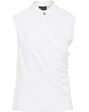 Giorgio Armani Sleeveless Tops - White