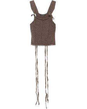 Ann Demeulemeester Sleeveless Tops - Marrón