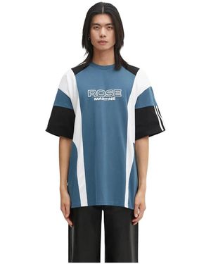 Martine Rose Oversized Panelled T-Shirt - Blauw