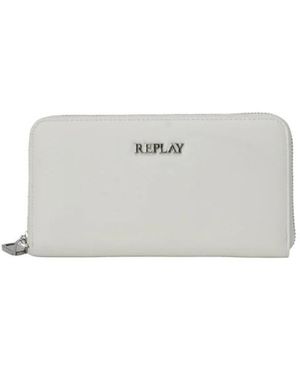 Replay Wallets & Cardholders - Blanco