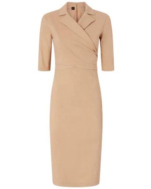 Pinko Allyson Stretch Linnen Jurk Ss26 - Naturel