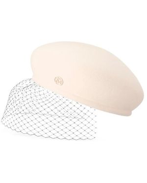 Maison Michel Accessoires ,Roze ,New Bonnie Veil - Naturel