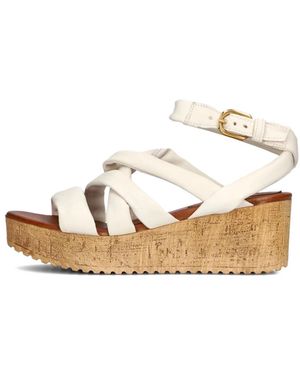 Omoda Sleehak Sandalen Met Gewatteerde Bandjes - Metallic
