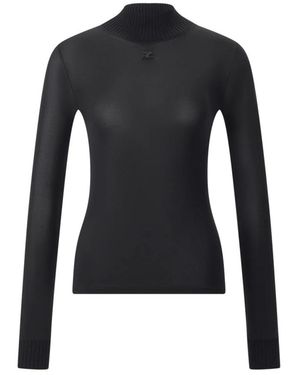Courreges Rollkragenpullover - Schwarz
