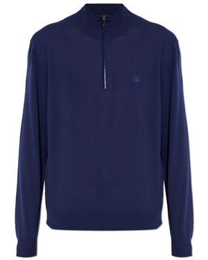 Etro Trui Met Geborduurd Logo - Blauw