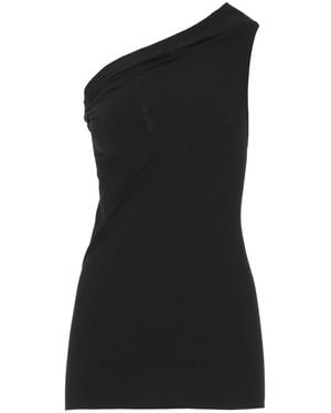 Rick Owens Tops ,Zwart ,Katoen Asymmetrische Top Met Één Schouder
