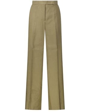 Max Mara Broeken ,Bruin ,Wide Broeken - Groen