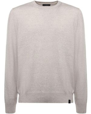Fay Rundhals-Strickpullover - Weiß