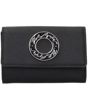 KARL LAGERFELD Logo Emblem Trifold Wallet - Schwarz