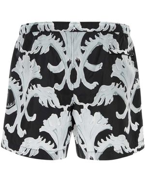 Valentino Metamorphos Wall-Print Badehose - Schwarz