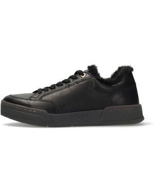 Salamander Schoenen ,Zwart ,Leer Leren Sneaker