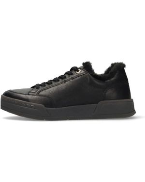 Salamander Schoenen ,Zwart ,Leer Leren Sneaker