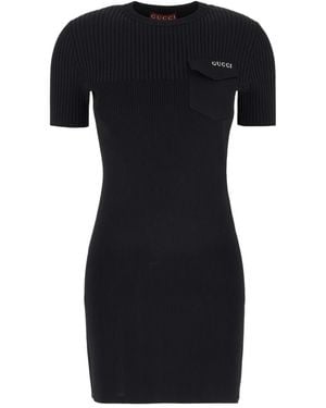 Gucci Knitted Dresses - Negro