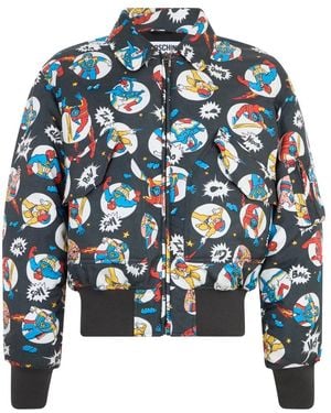 Moschino Bomber Jackets - Blue
