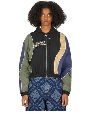 Ahluwalia Jassen ,Zwart ,Nina Hooded Jack - Blauw